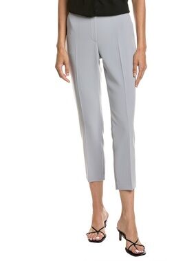 Theory Treeca Slim Crop Mid rise Straight Leg Gray Pull on Pants